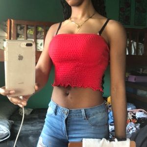 Red Crop Top